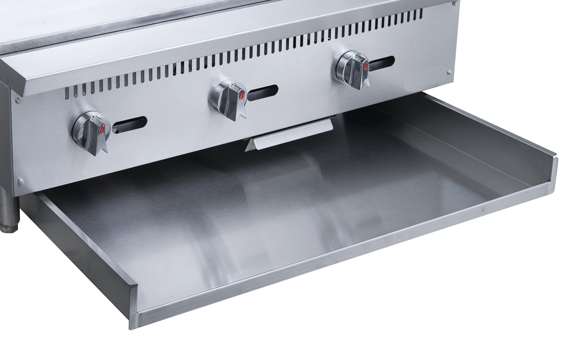 Chef AAA - TCGM24 Commercial 24 in. Countertop with Griddle with 2 Burners NG