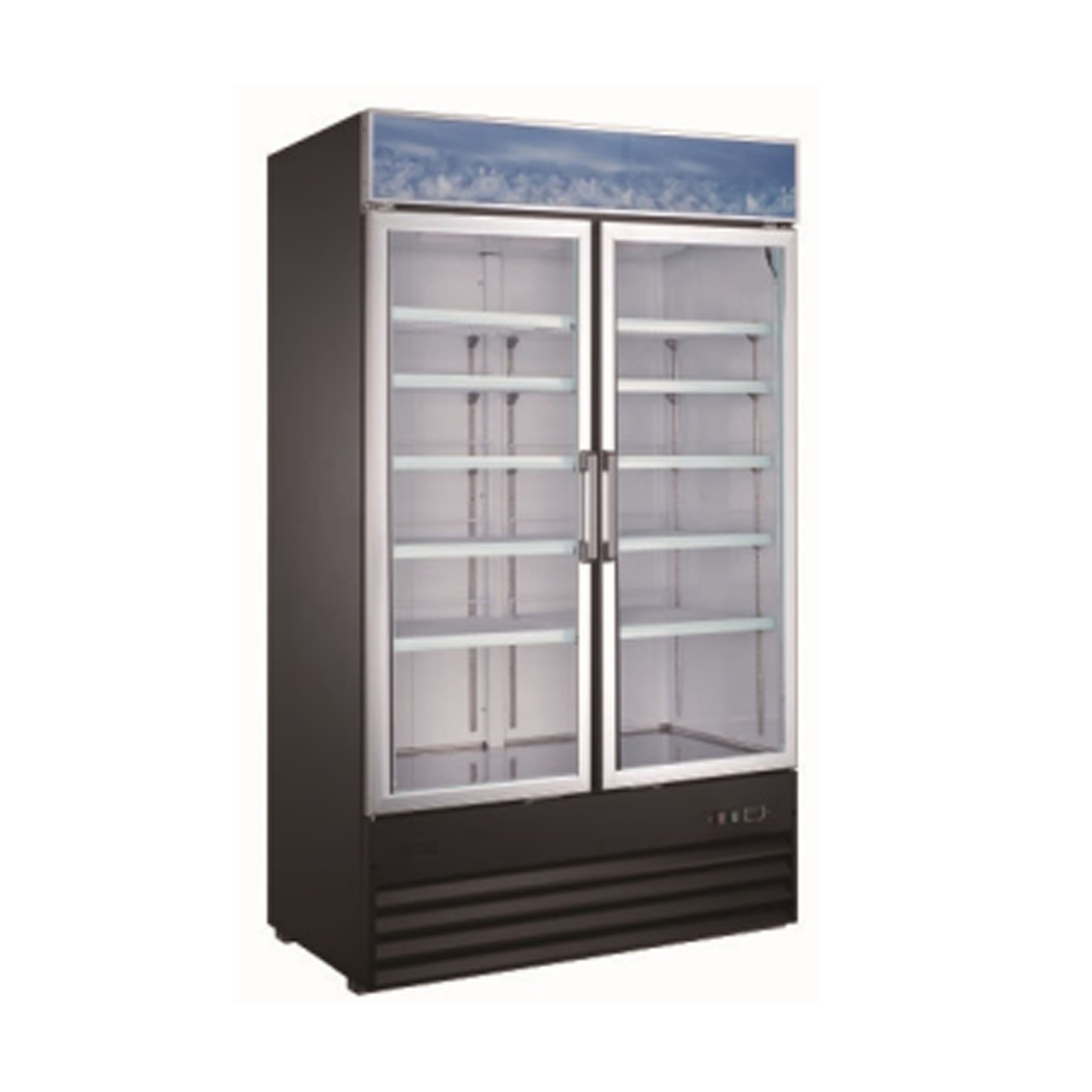 Chef AAA - G768BM2F-HC, Commercial 49" 2 Glass Door Merchandiser Refrigerator 29cu.ft.