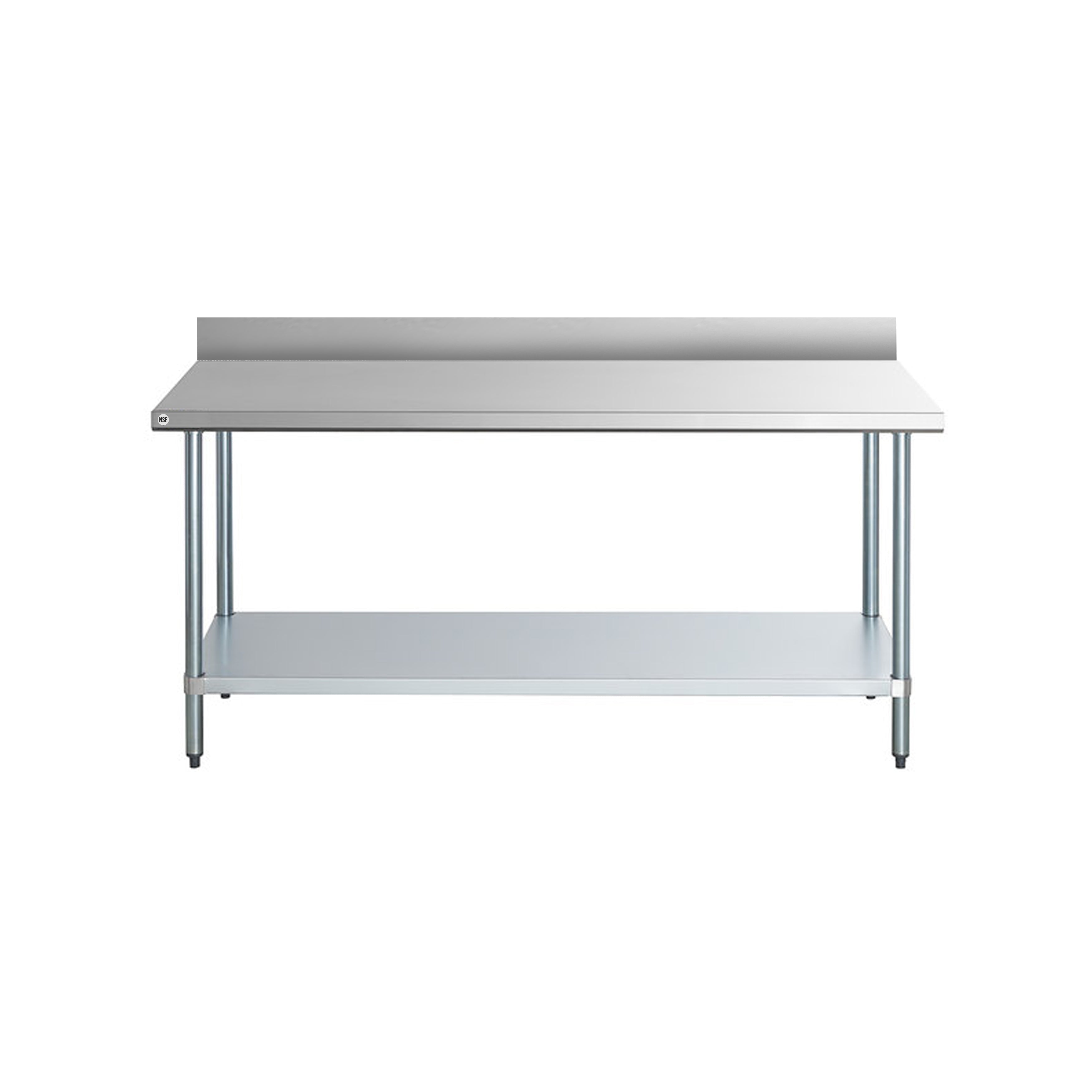 30 x 60 stainless deals steel table with backsplash