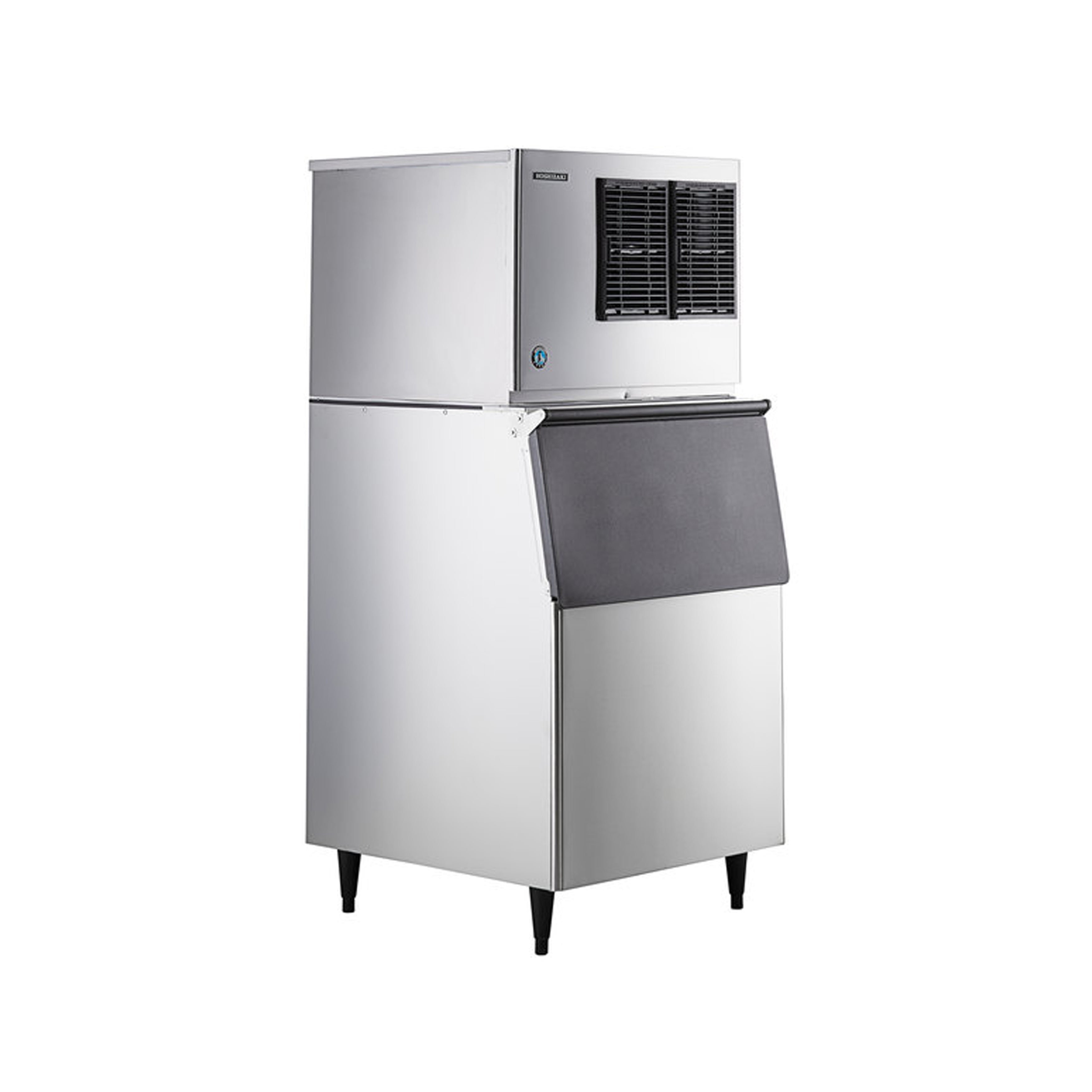 Hoshizaki - KML-505MAJ, 500lb Air Cooled Ice Machine with 500lb Storage Bin Crescent Ice Cubes