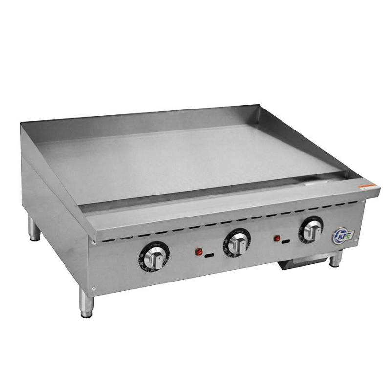 48 in. Commercial Thermostatic Countertop Gas Griddle in Stainless Steel