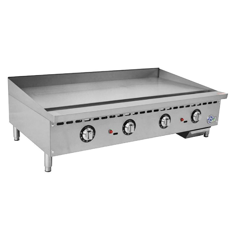 48 in. Commercial Thermostatic Countertop Gas Griddle in Stainless Steel