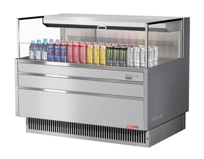 Turbo Air - TOM-48L-UF-S-1S-N, 46-3/4"L Low Profile Glass Side Panel - European Straight / Stainless Steel
