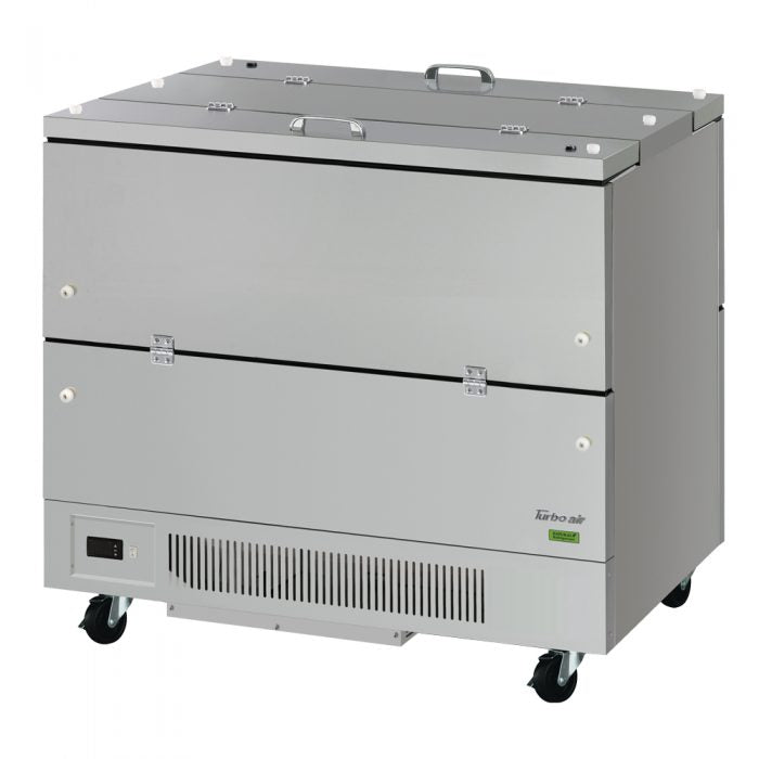 Turbo Air - TMKC-49-2-SS-N6, Commercial Super Deluxe Series Milk Cooler, cold wall, dual sided access, 49″W 18.3 cu.ft capacity
