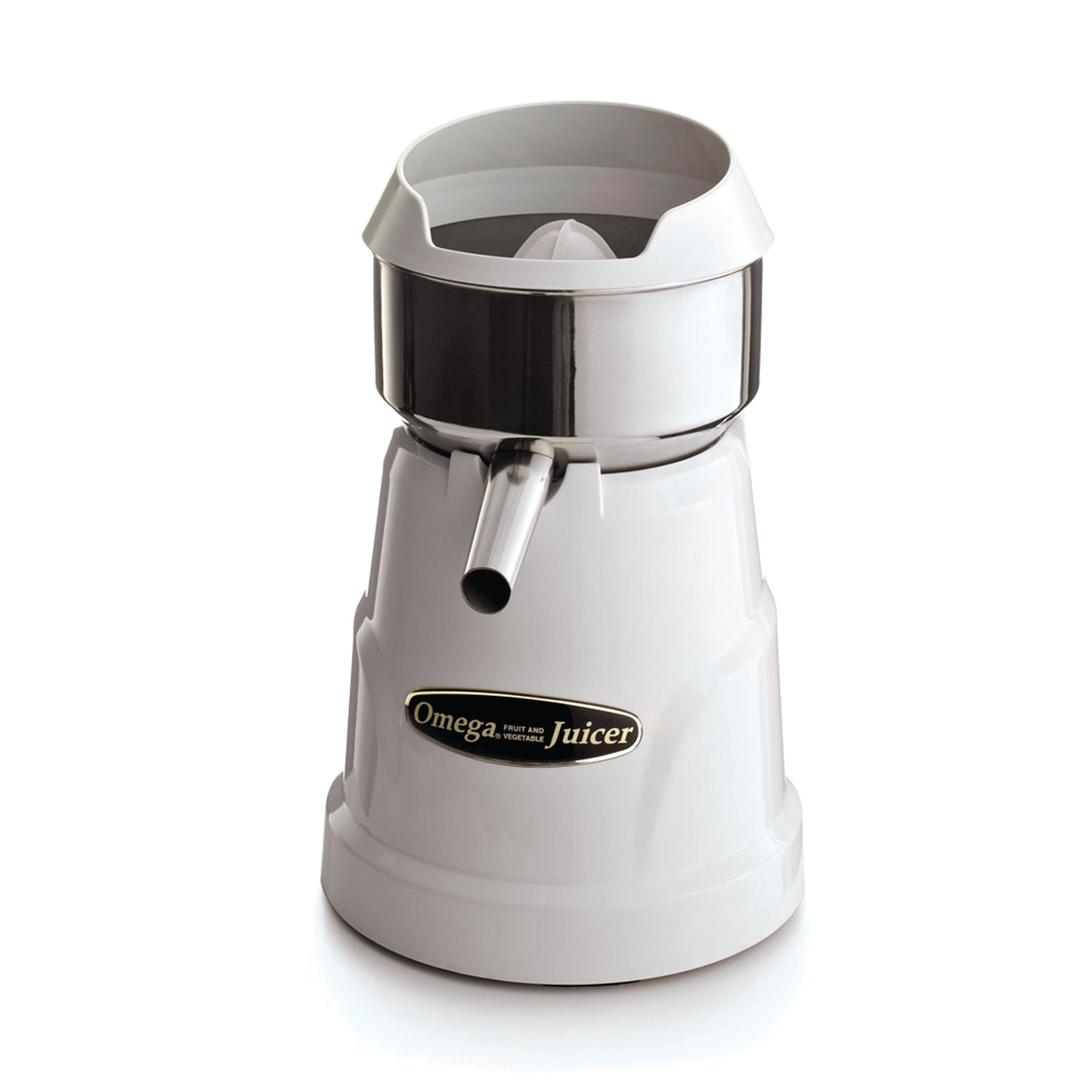 Omega C 10W Omega Single Speed Citrus Juicer in White