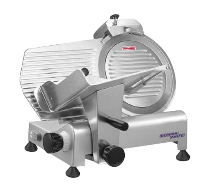 Omcan Manual Horizontal Meat Slicer, 14 Blade, Belt-Driven