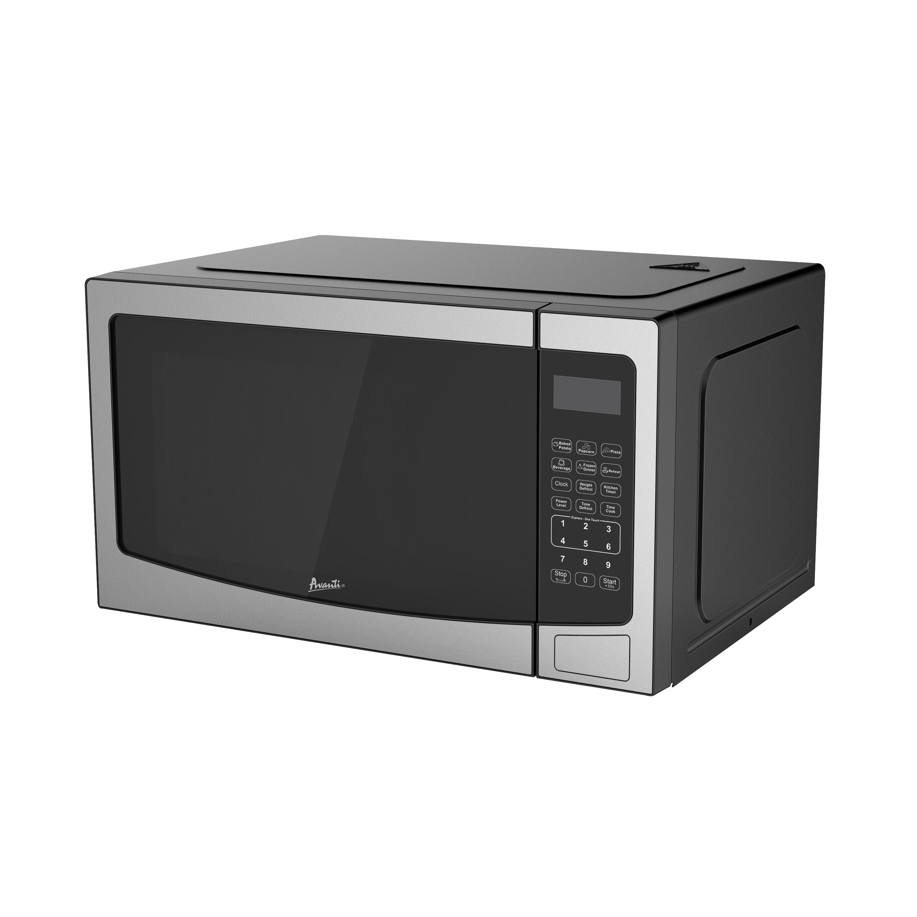 Commercial Chef Countertop Microwave, 1.1 cu. ft., Black With Stainless  Steel Trim 