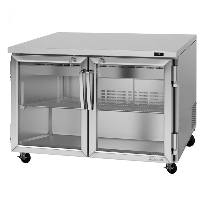 Turbo Air - PUR-48-G-N, 2 Glass Doors Undercounter Refrigerator