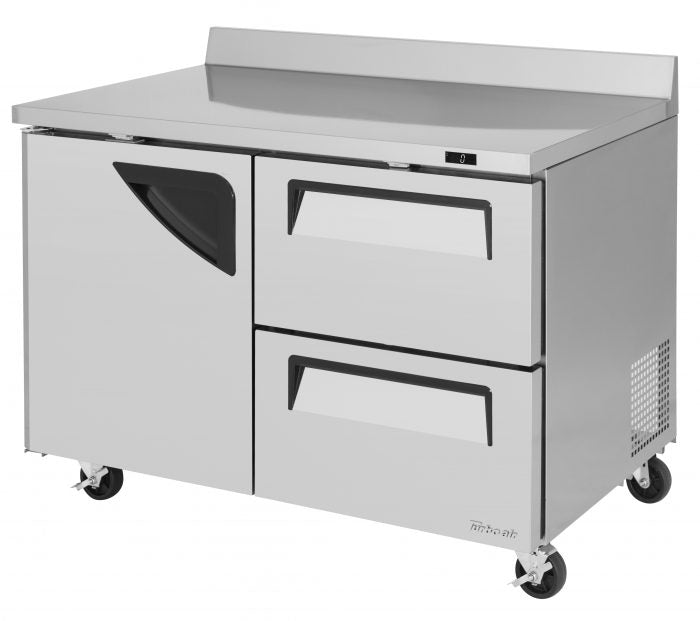 Turbo Air - TWF-48SD-D2-N, 1 Solid Door+2 Drawers Worktop Freezer