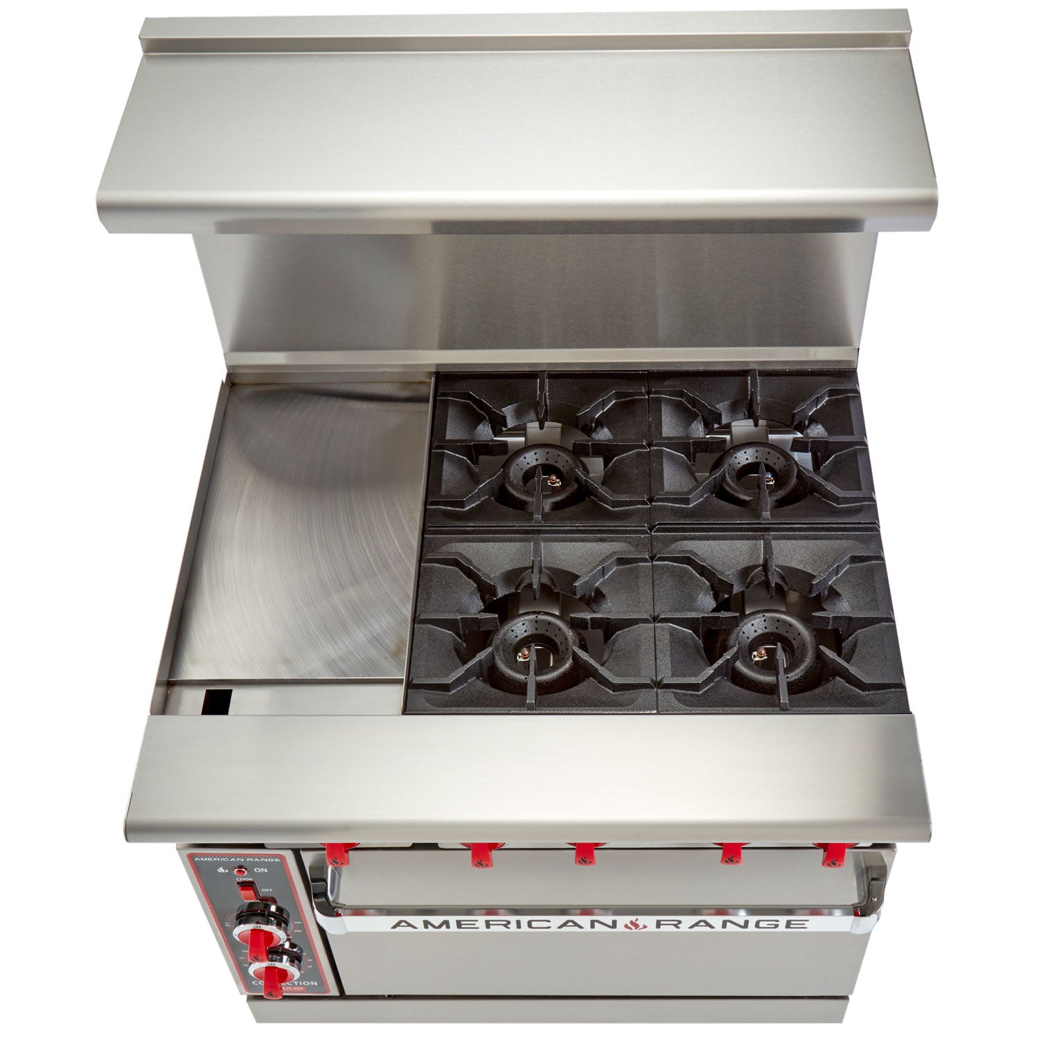 American Range AR-12G-4B 36" 4 Burner Gas Range Combo w/ 12" Griddle & Standard Oven