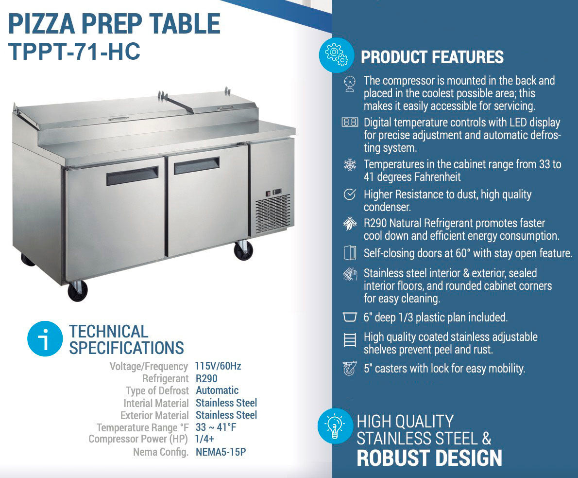 Chef AAA - TPPT-71-HC, Commercial 70