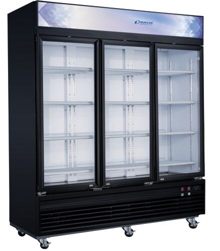 Dukers - DSM-69F Commercial 78"W 3 Glass Door Merchandiser Freezer