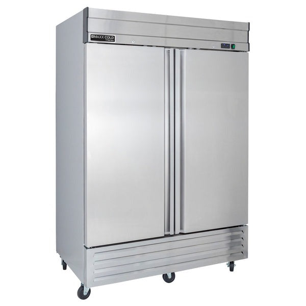 Maxx Cold - MVF-49FDHC V-Series 2 Door Reach-In Freezer, Bottom Mount, in Stainless Steel