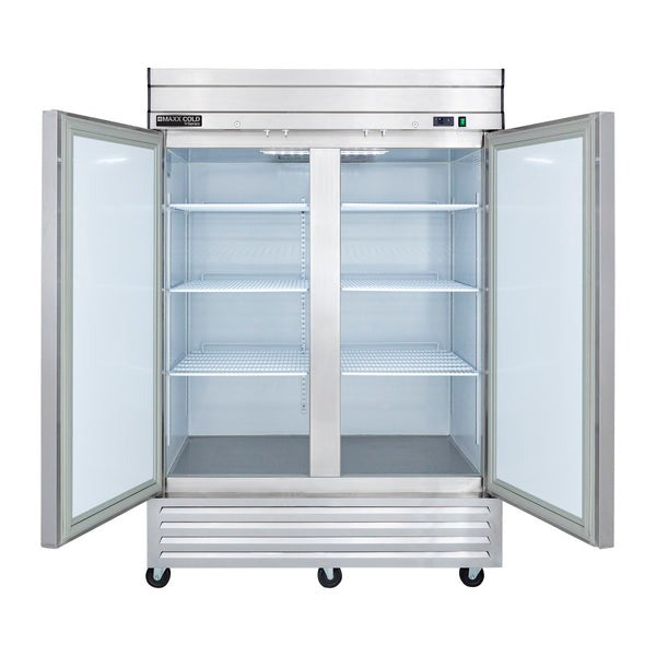 Maxx Cold - MVF-49FDHC V-Series 2 Door Reach-In Freezer, Bottom Mount, in Stainless Steel