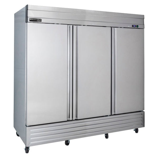 Maxx Cold - MVF-72FDHC V-Series 3 Door Reach-In Freezer, Bottom Mount, in Stainless Steel