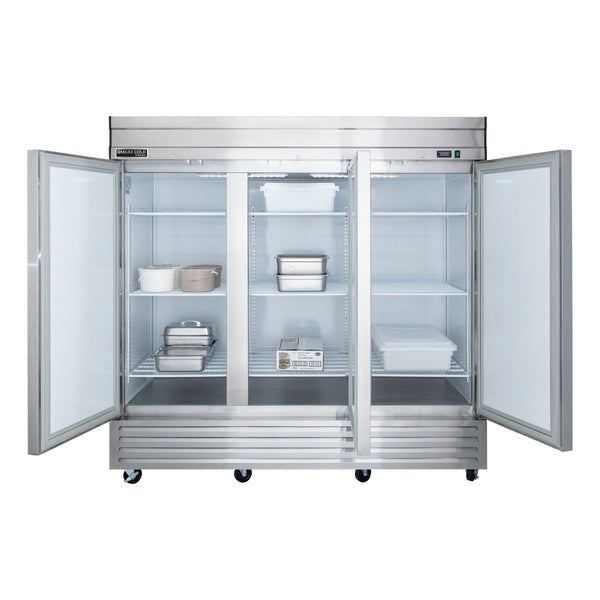 Maxx Cold - MVF-72FDHC V-Series 3 Door Reach-In Freezer, Bottom Mount, in Stainless Steel