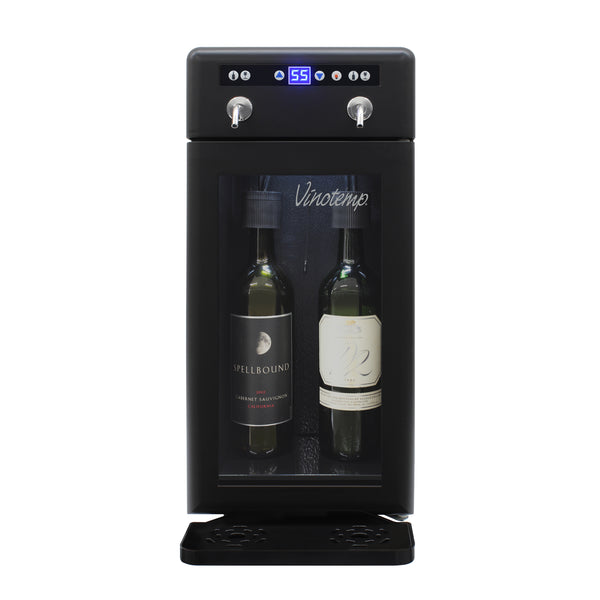 Vinotemp - 4 Bottle Wine Dispenser - Black