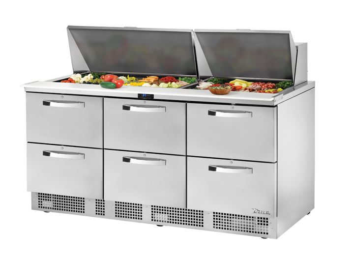 True TFP-72-30M-D-6~SPEC3, Commercial 72.13" 6 Drawer SPEC SERIES Sandwich Salad Unit